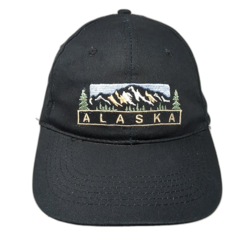 Alaska Shirt Company Snapback Cap Black One Size Adjustable Embroidered 6 Panel